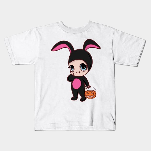 Bunny Girl Kids T-Shirt by mrsmauve